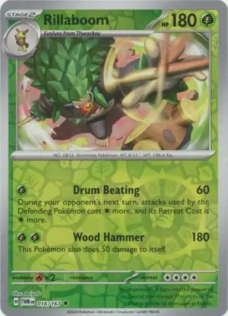 Twilight Masquerade Rillaboom #16/167 reverse holo